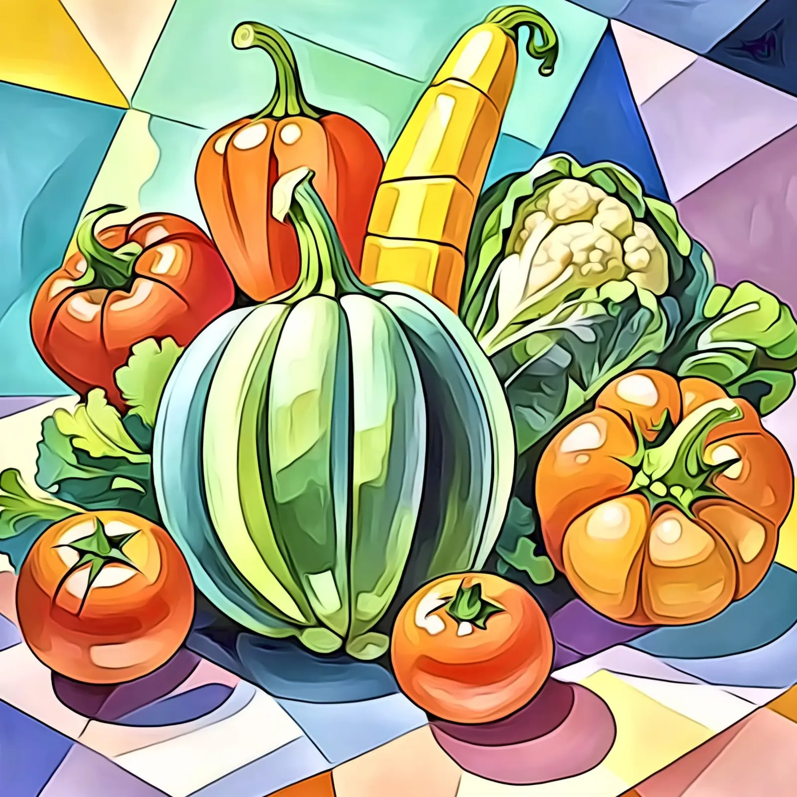 Vegetables in pastel #1 poster by ZAMART