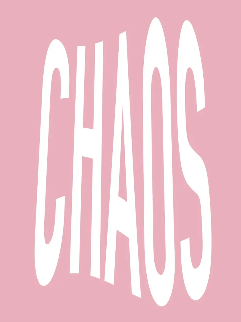 Caos, Bianco Rosa, Tipografia carta hahnemühle da Peaches Art Prints
