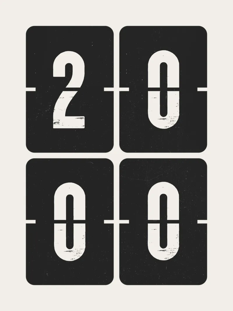 Anno 2000 pellicola backlit da Vintagrafica