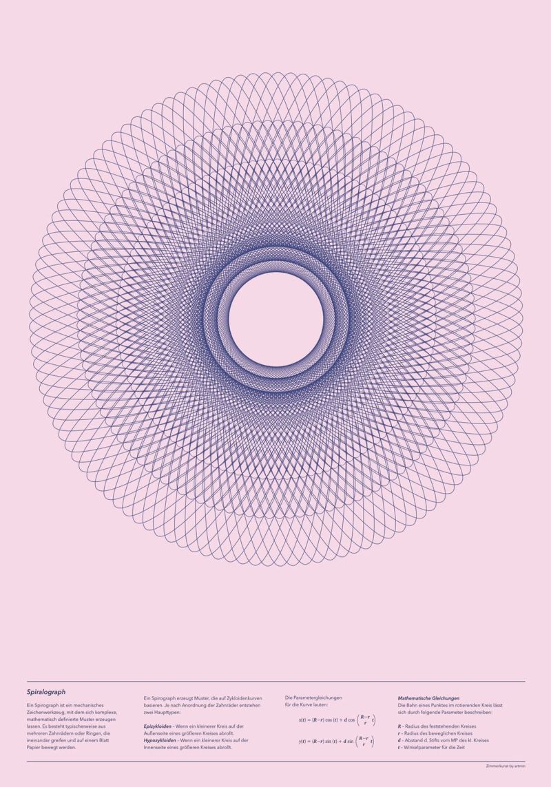 Spirograph Series - B02 metacrilato de zimmerkunst