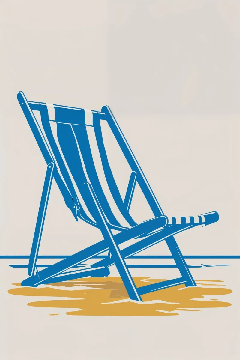 Abstract Sylt Beach Chair with Summer Vibes plexiglass da AlbertKlee