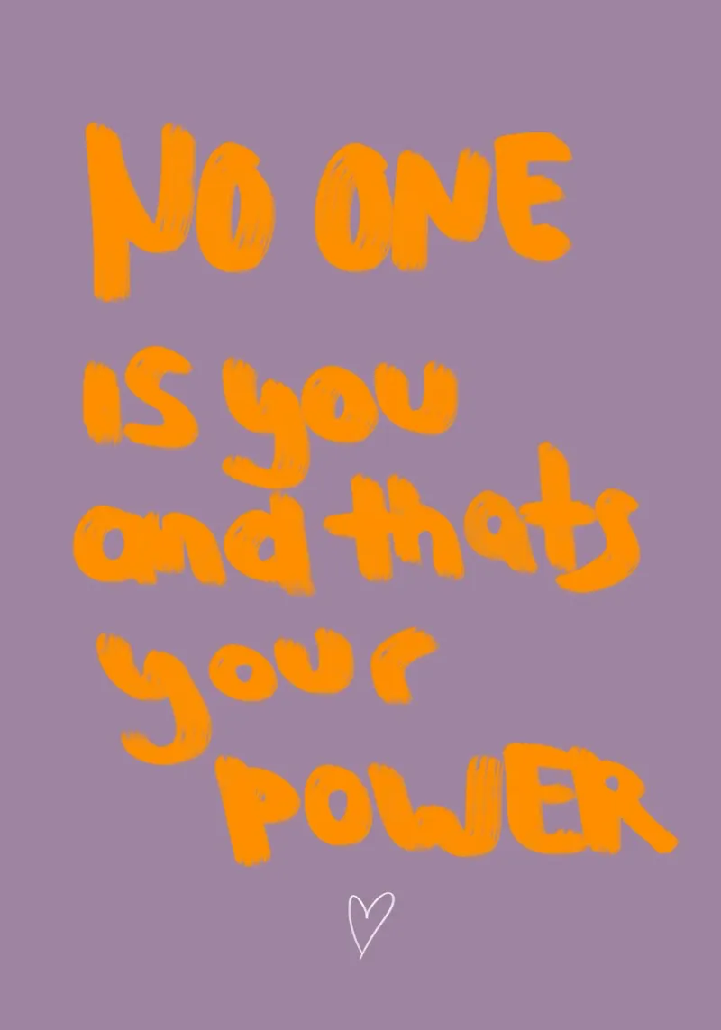 No one is you and that's your power carta hahnemühle da Hej Ibiza by Ute Arnold