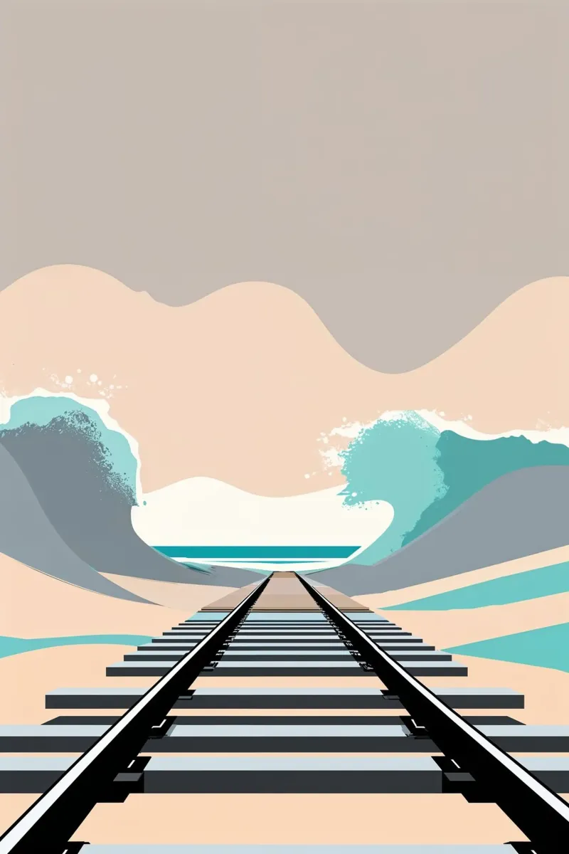 Sylt’s Rail into the Waves – A Symbolic Journey pannello forex da AlbertKlee
