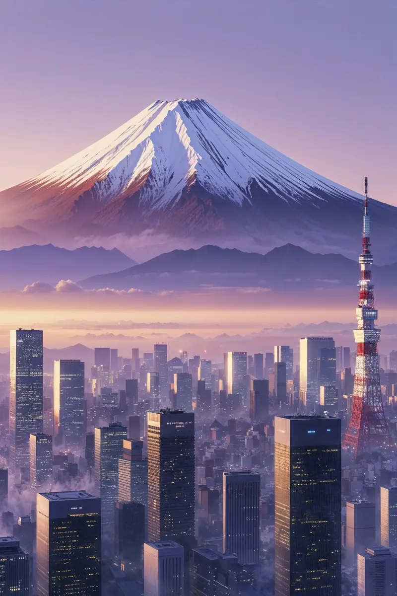 The Spirit of Mount Fuji – A Hyperrealistic Vision carta hahnemühle da AlbertKlee