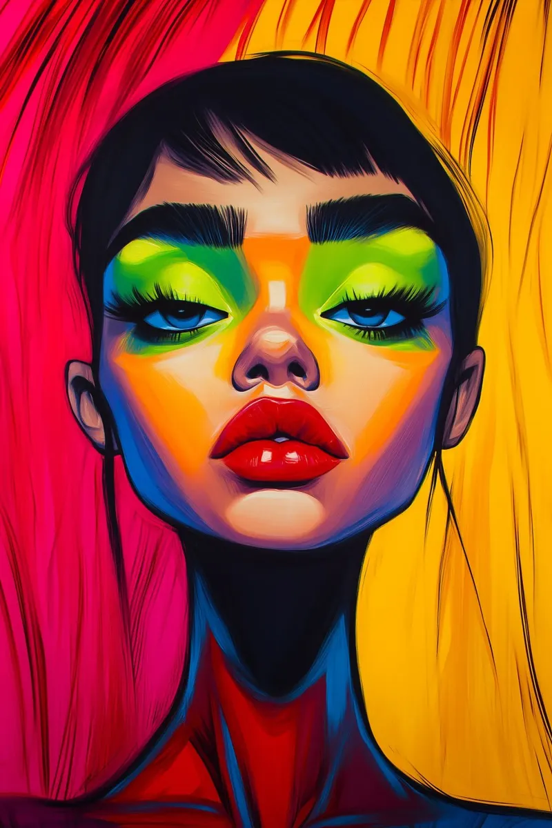 Look al neon: forza del colore e dell'espressione alluminio dibond da melipo-art