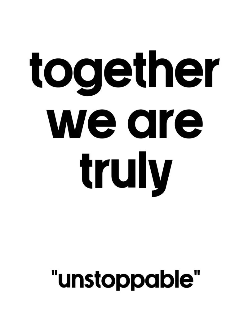 Gemeinsam sind wir wirklich unaufhaltsam Poster von YV TYPOGRAPHY