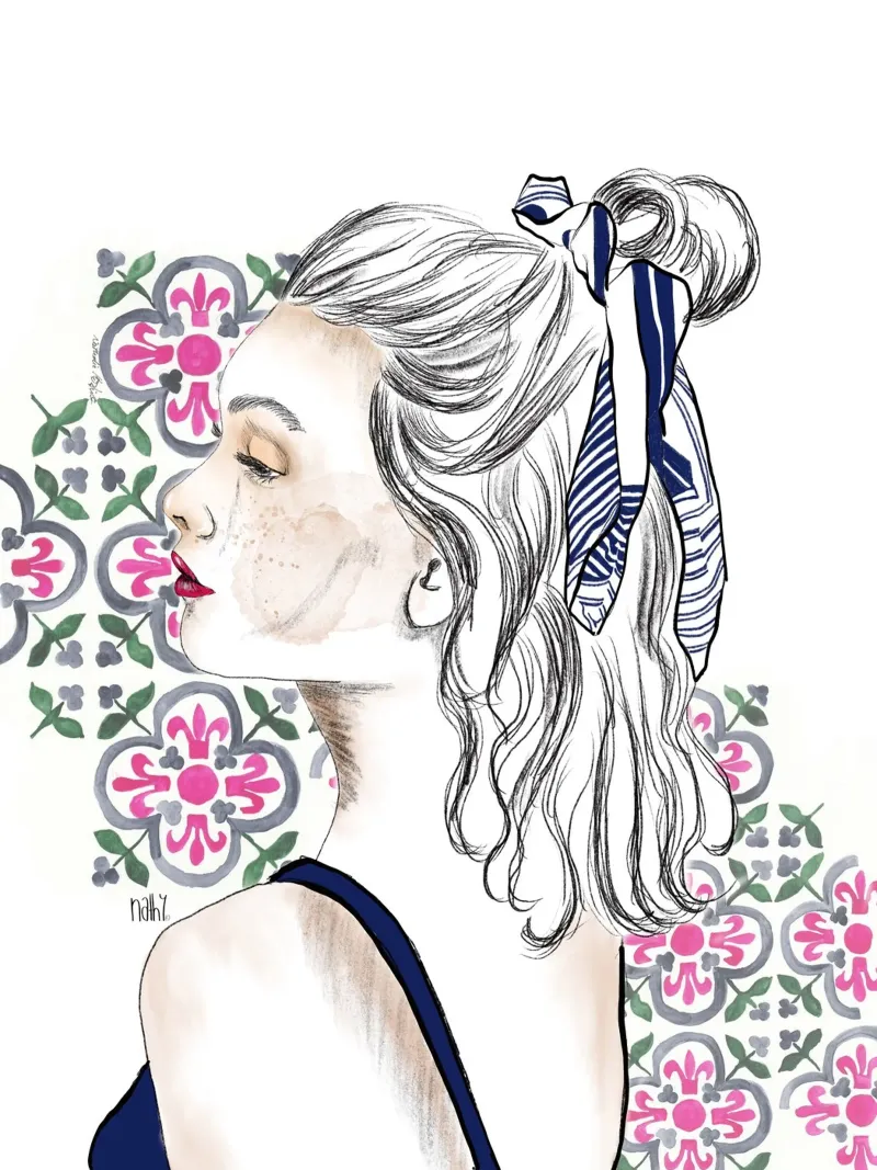 belle de soir poster con telaio in plastica da Nathys_illustration