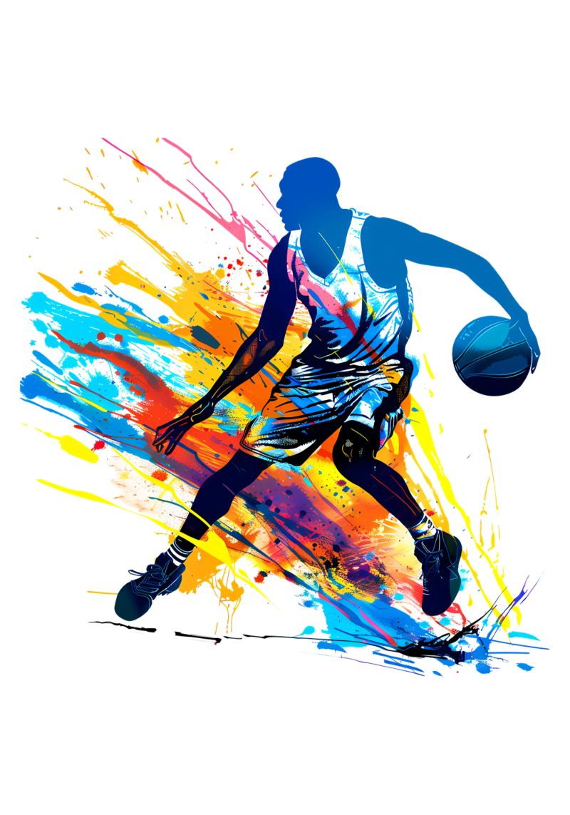 Illustration d'un joueur de basket-ball poster de Urban Life