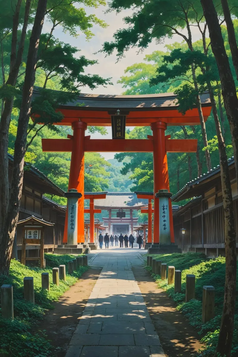 Sacred Journey Under Meiji Shrine's Verdant Canopy carta hahnemühle da AlbertKlee