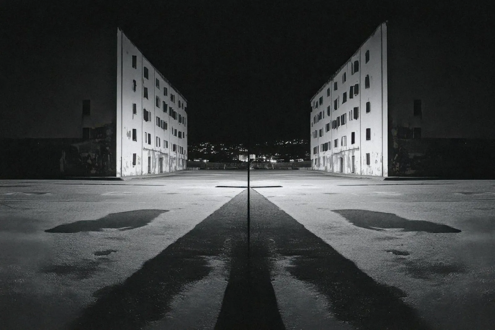 Contrasti urbani ad Ajaccio - Bianco e nero pellicola backlit da By Night