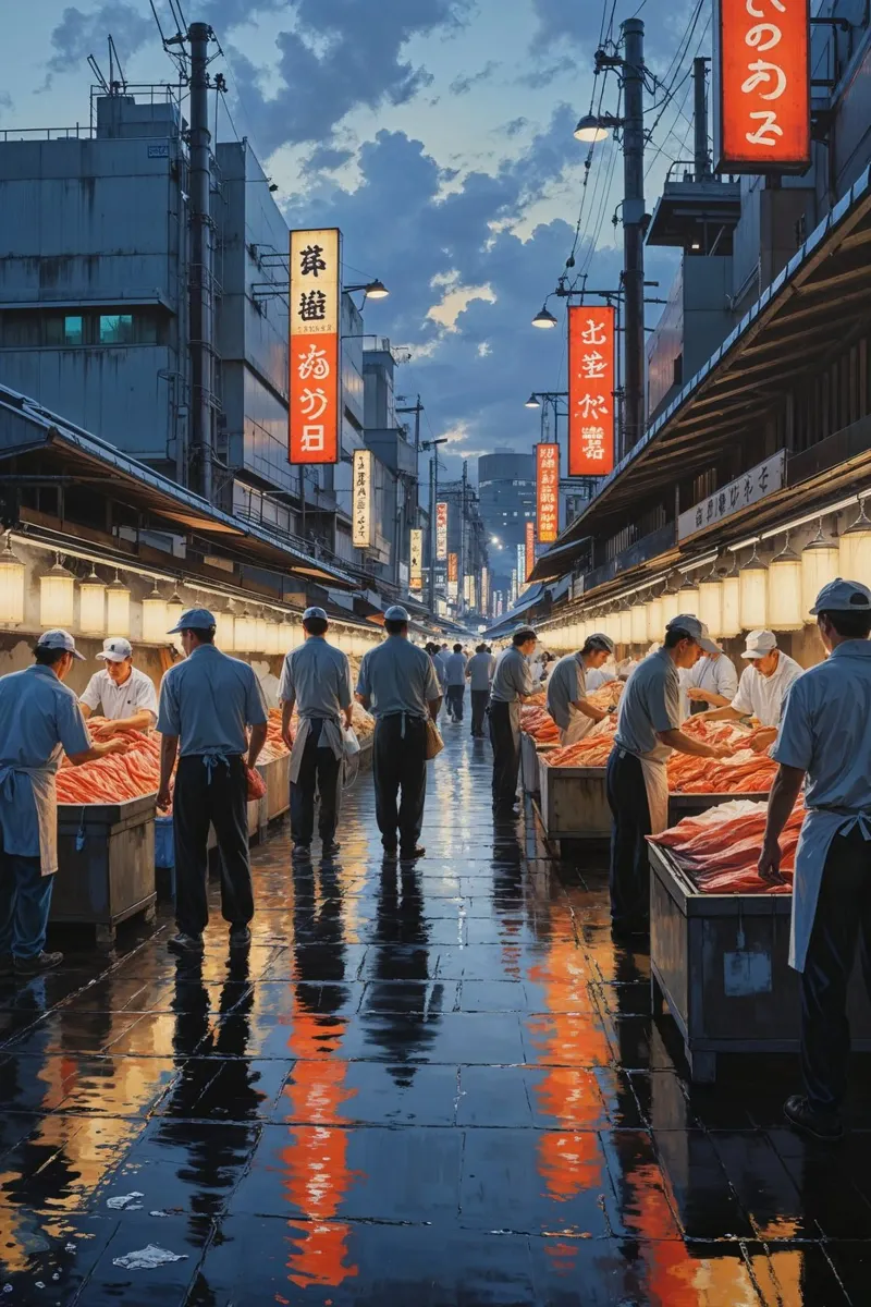 Ocean’s Bounty at Tsukiji Market alluminio dibond da AlbertKlee