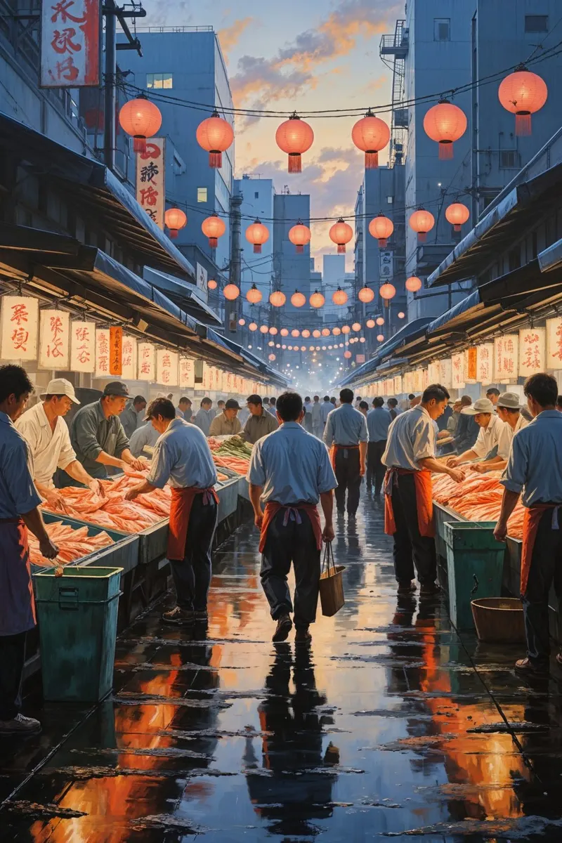 Sunrise Reflections at Tsukiji pannello forex da AlbertKlee