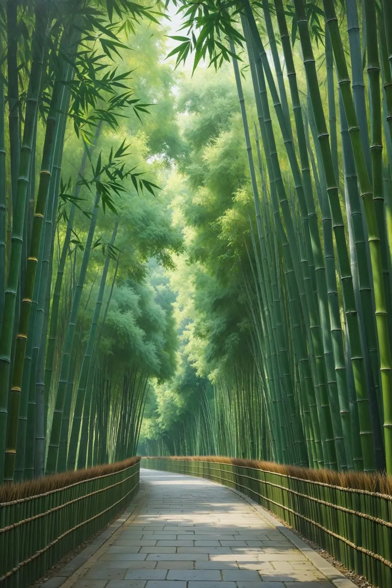 Mystical Path Through Arashiyama Bamboo Grove metacrilato de AlbertKlee