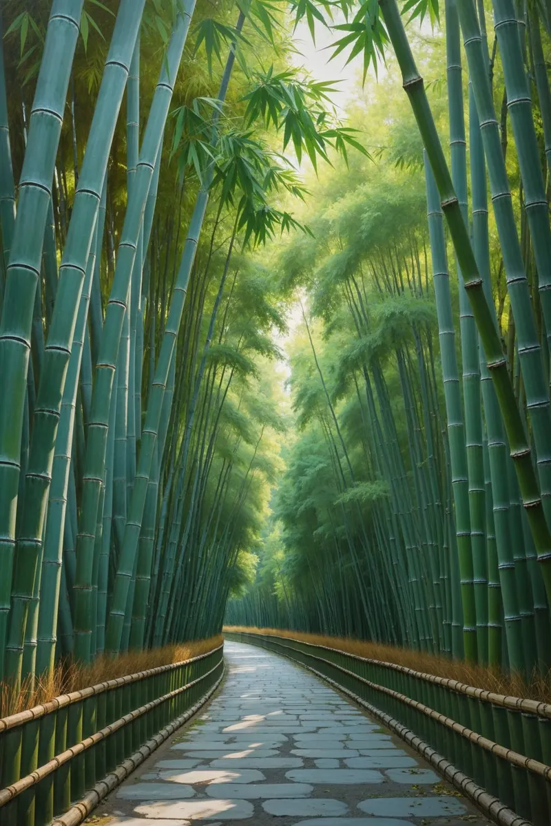 Pathway Through the Bamboo Wonderland alluminio dibond da AlbertKlee
