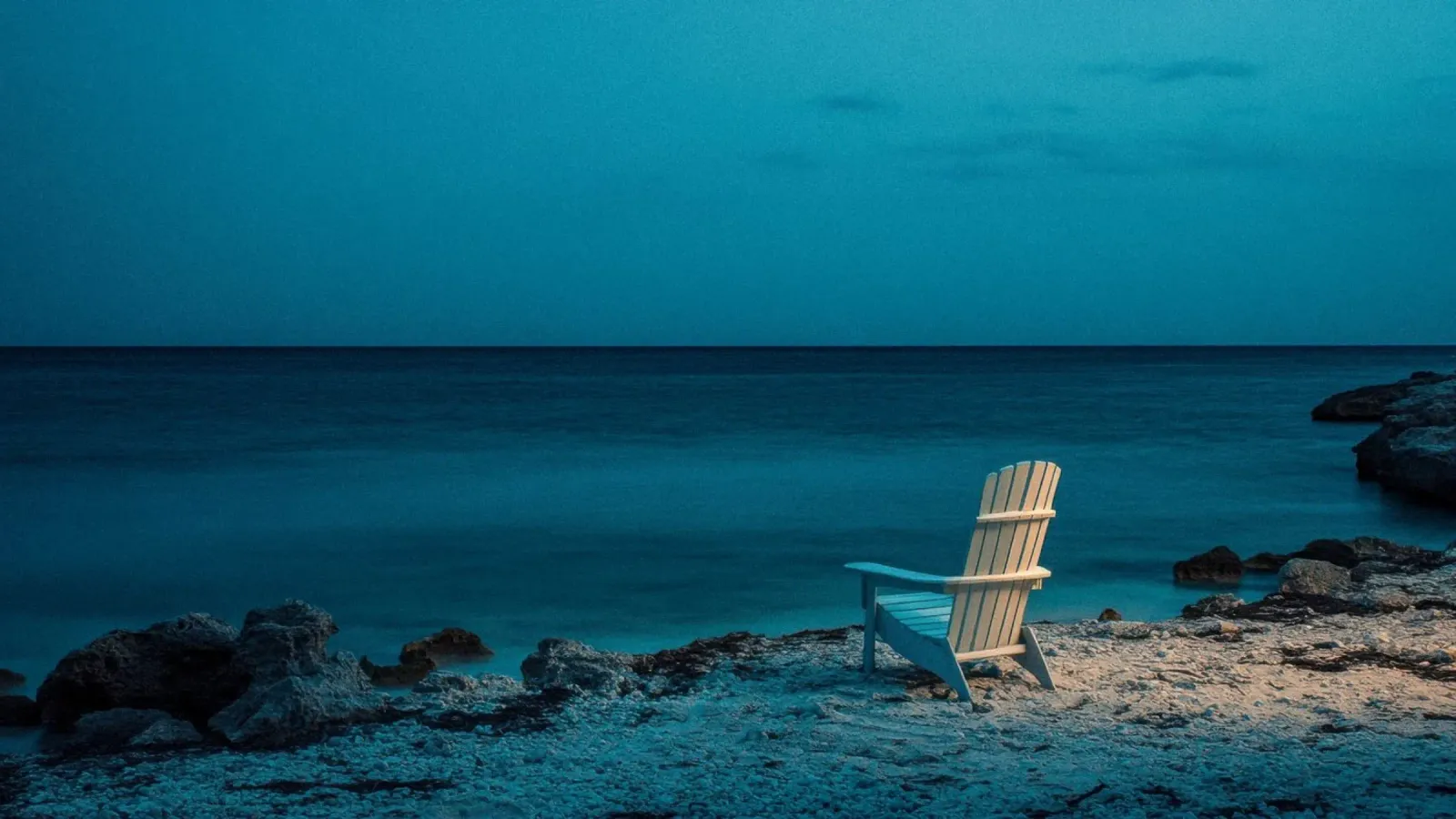 Di fronte all'infinito delle Bahamas poster con telaio in legno da By Night