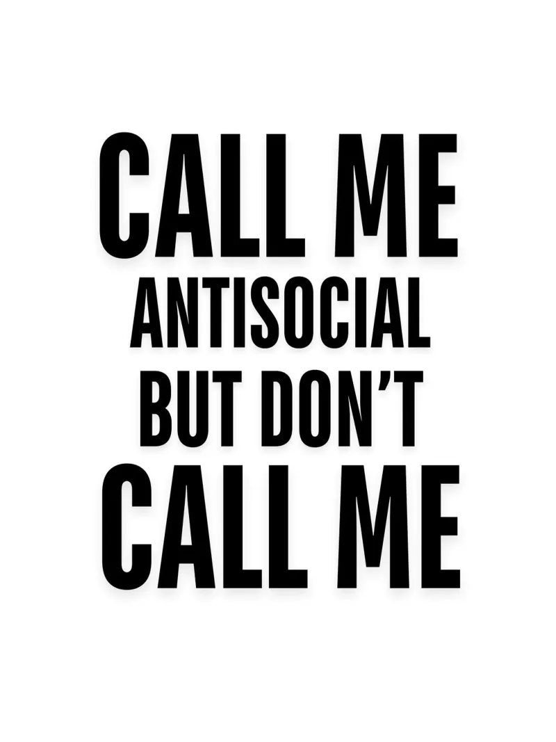 CHIAMATEMI ANTISOCIALE, MA NON CHIAMATEMI alluminio dibond da ArtDesign by KBK