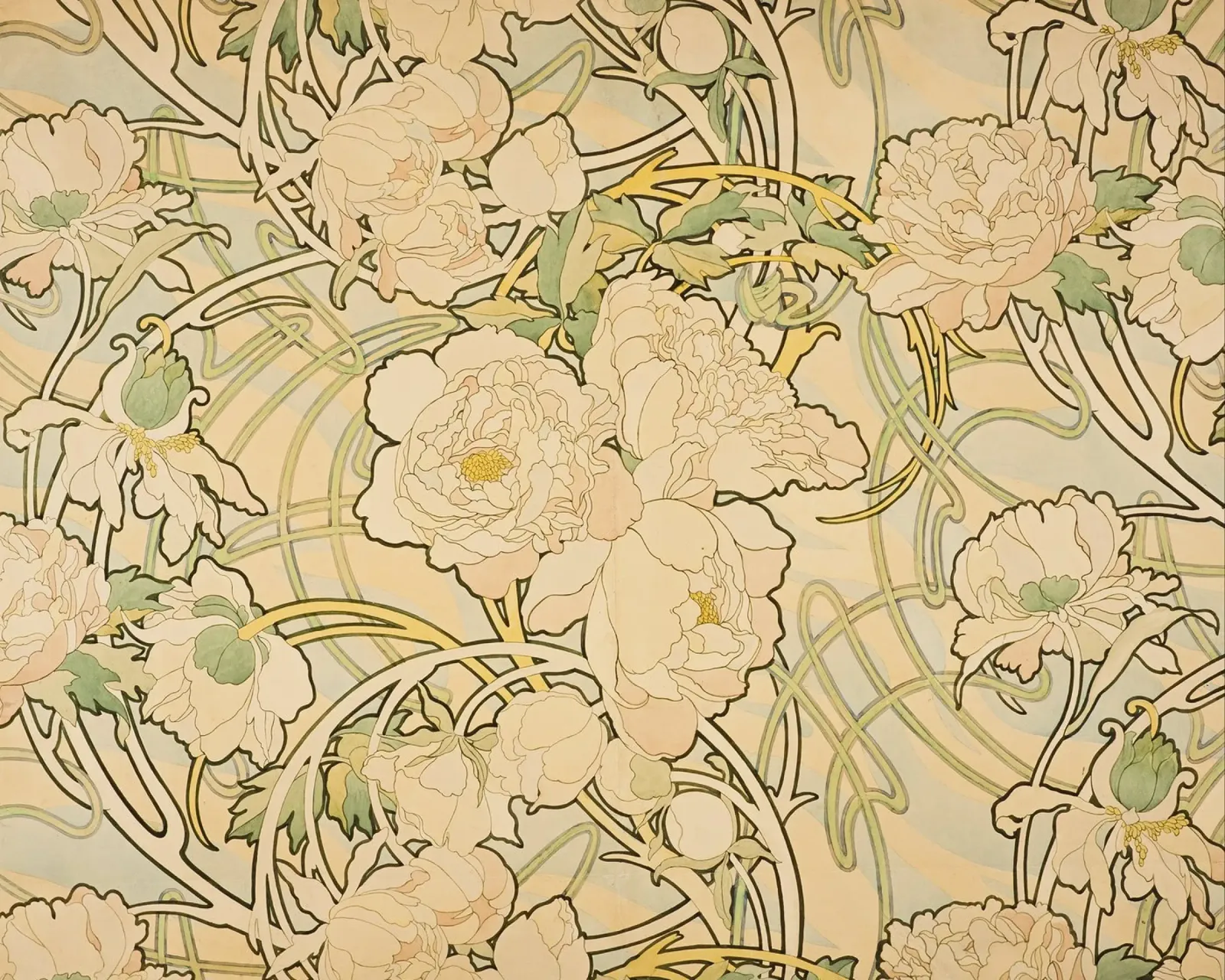 Alphonse Mucha - Fiori plexiglass da Timeless Artworks