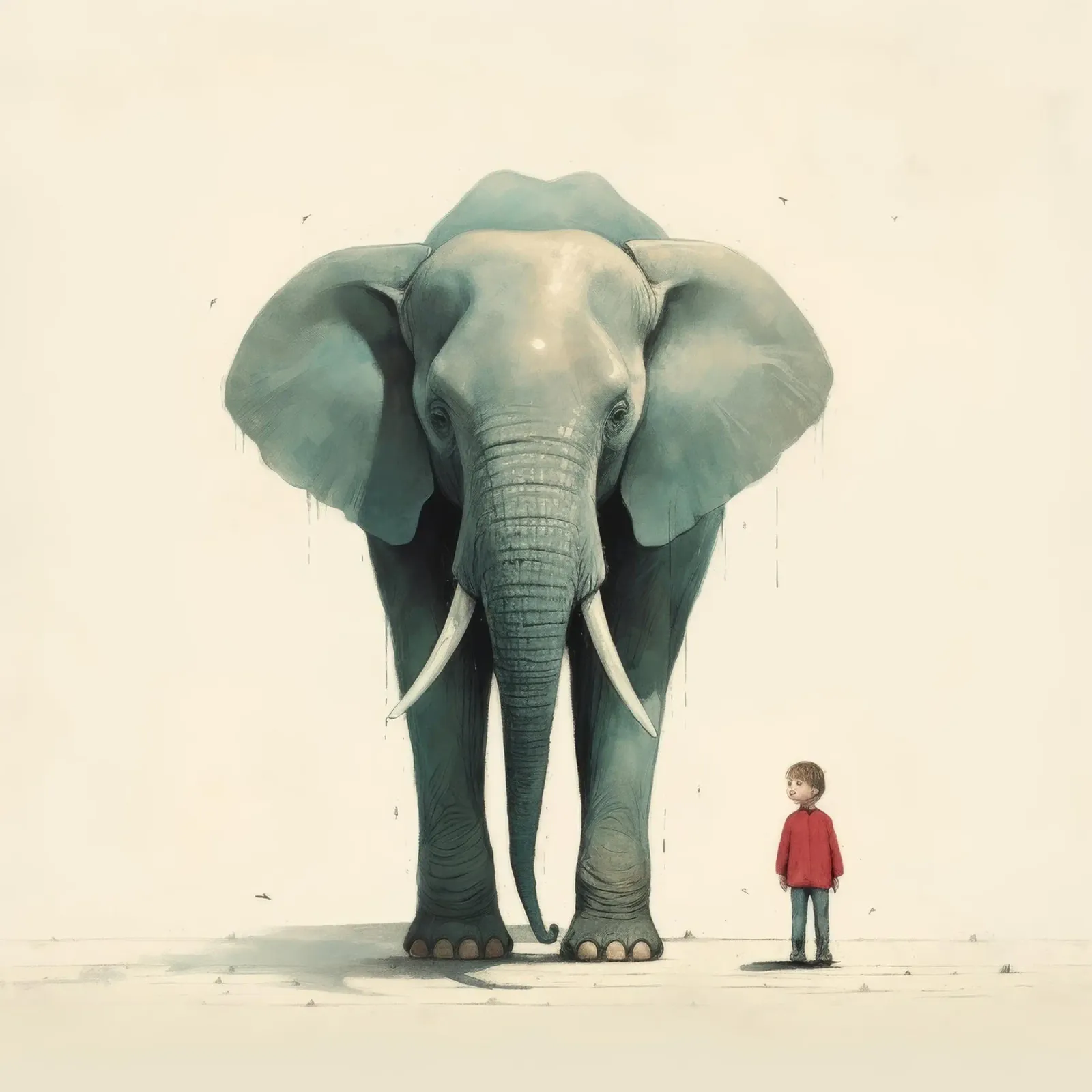 Elefante minimale 2 plexiglass da Minimal Animal Art