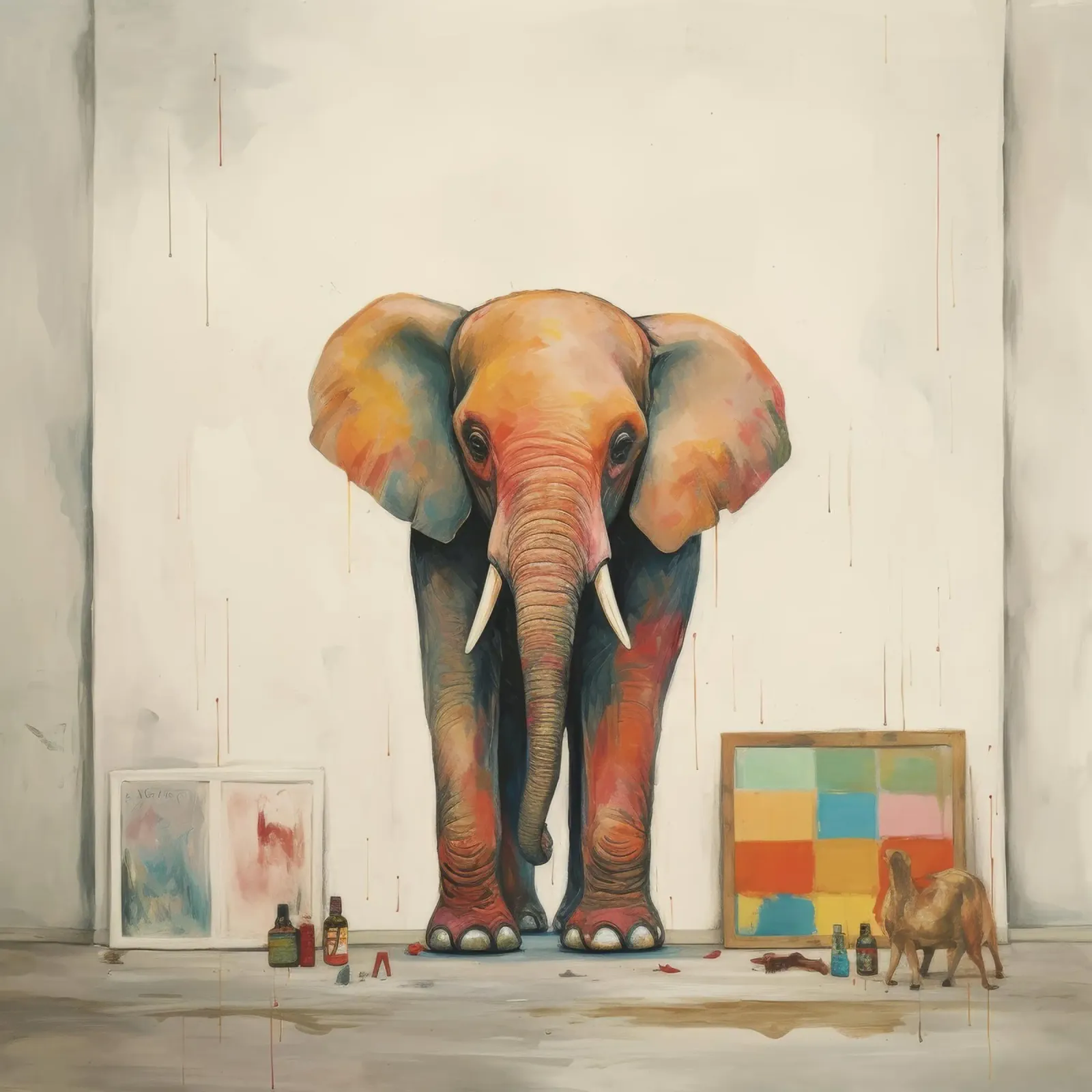 Elefante minimale 3 carta hahnemühle da Minimal Animal Art