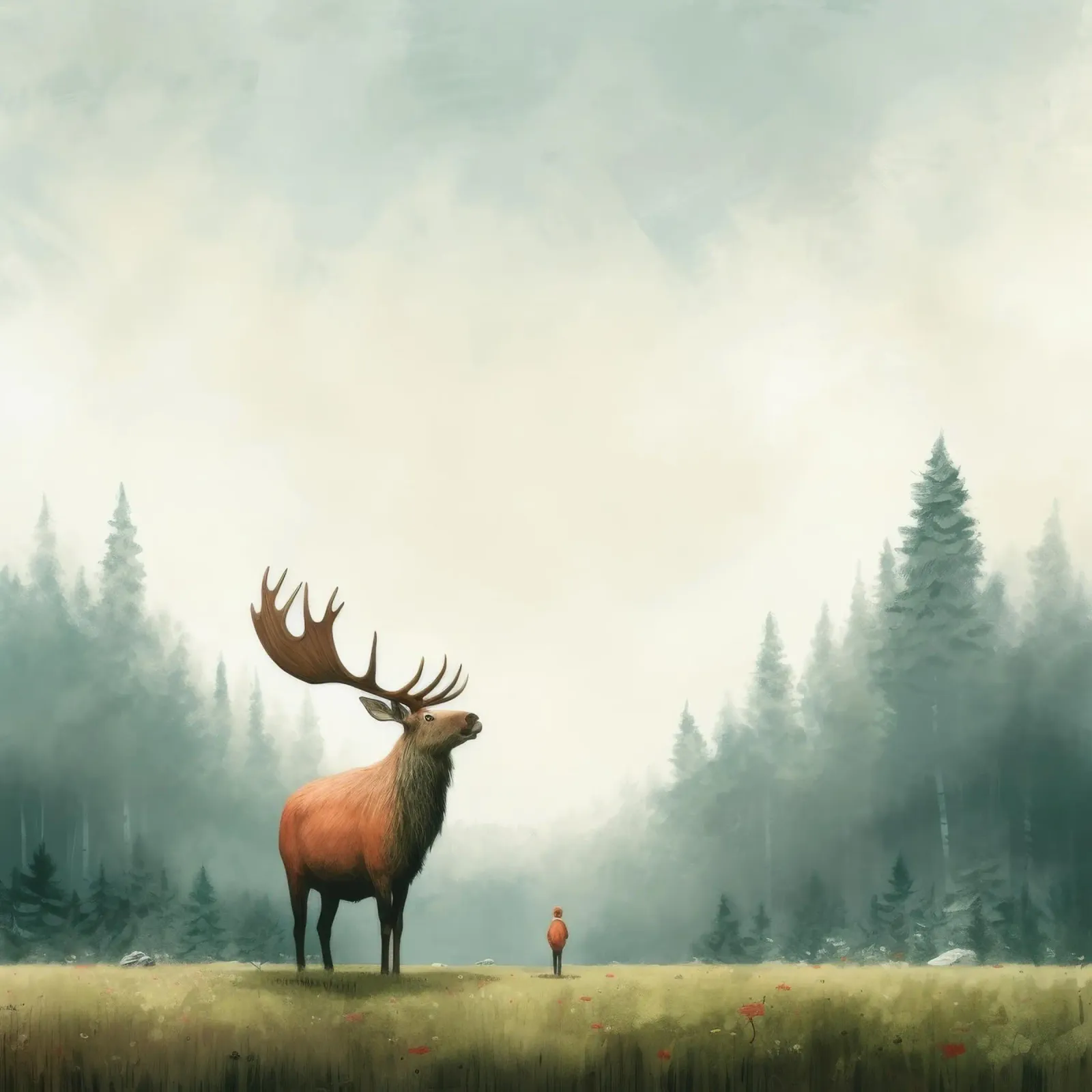 Alce Minimo 3 plexiglass da Minimal Animal Art
