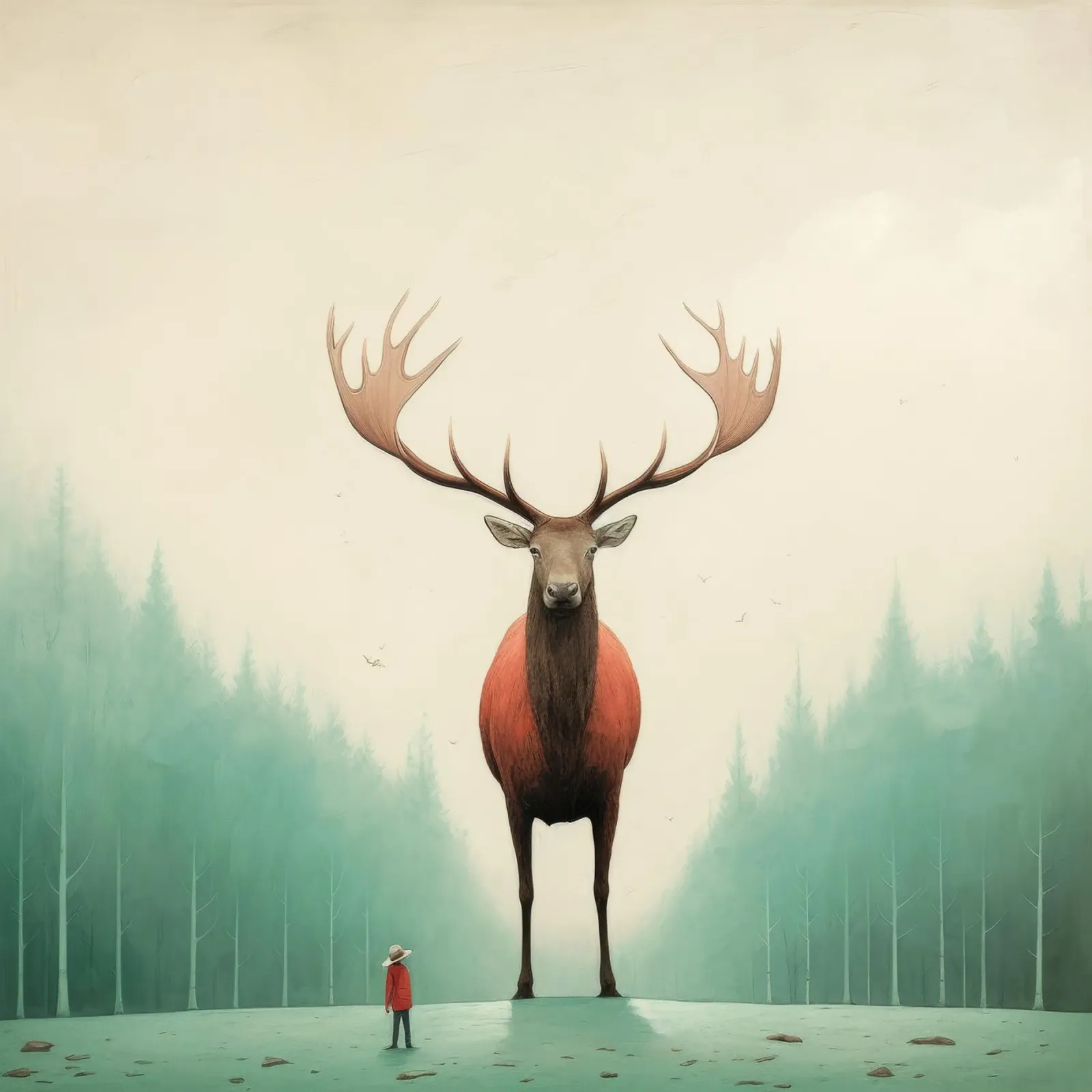 Alce Minimo 4 plexiglass da Minimal Animal Art