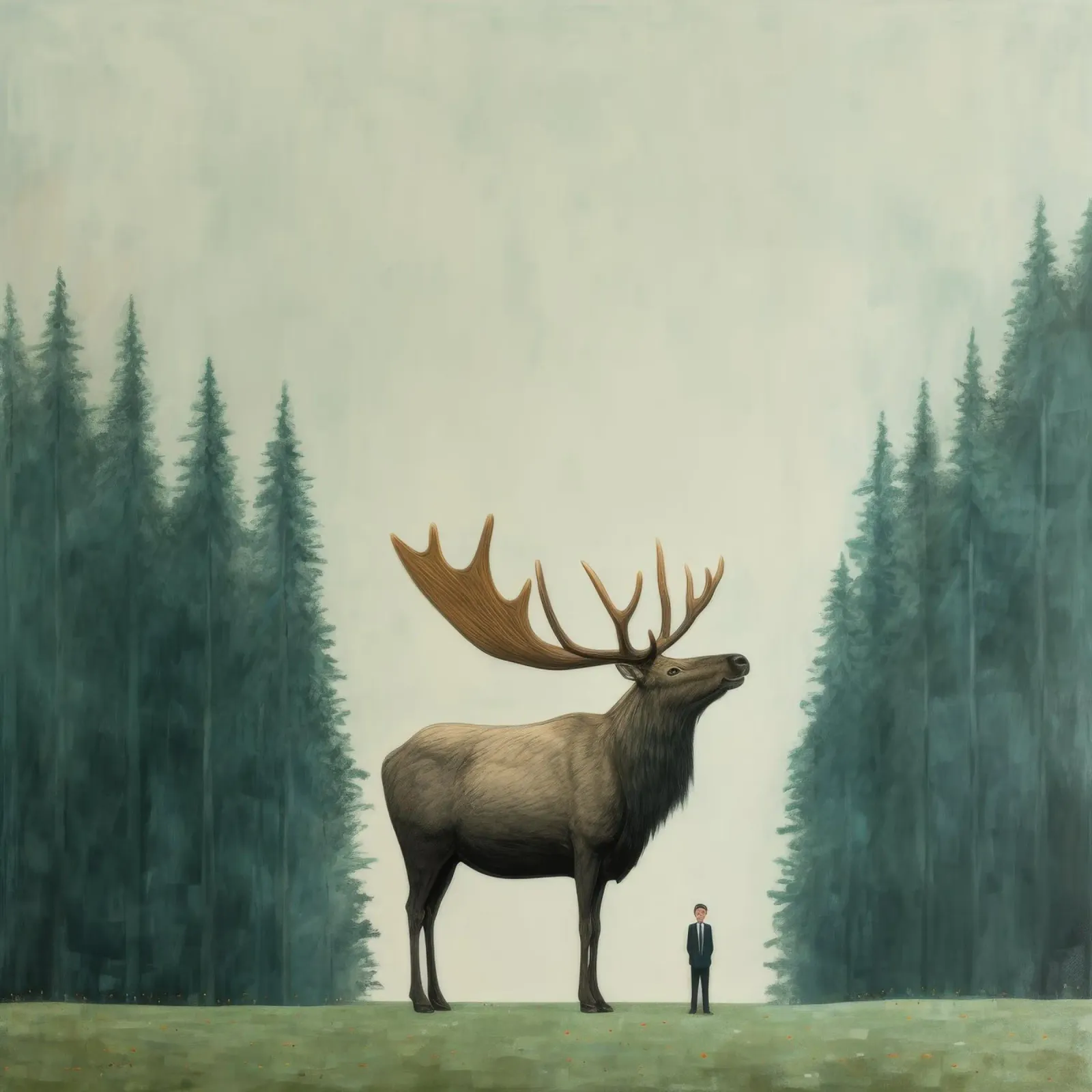 Alce Minimo 1 plexiglass da Minimal Animal Art