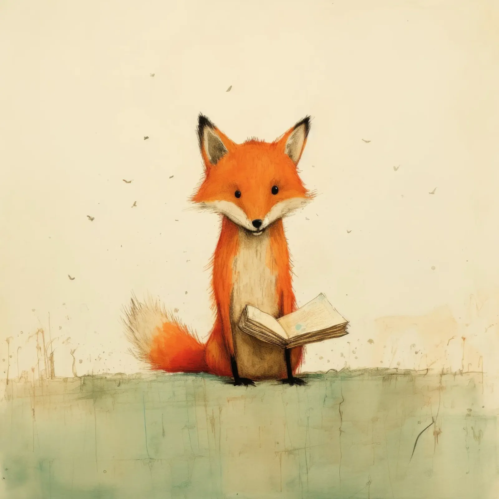 Volpe minima 3 poster da Minimal Animal Art