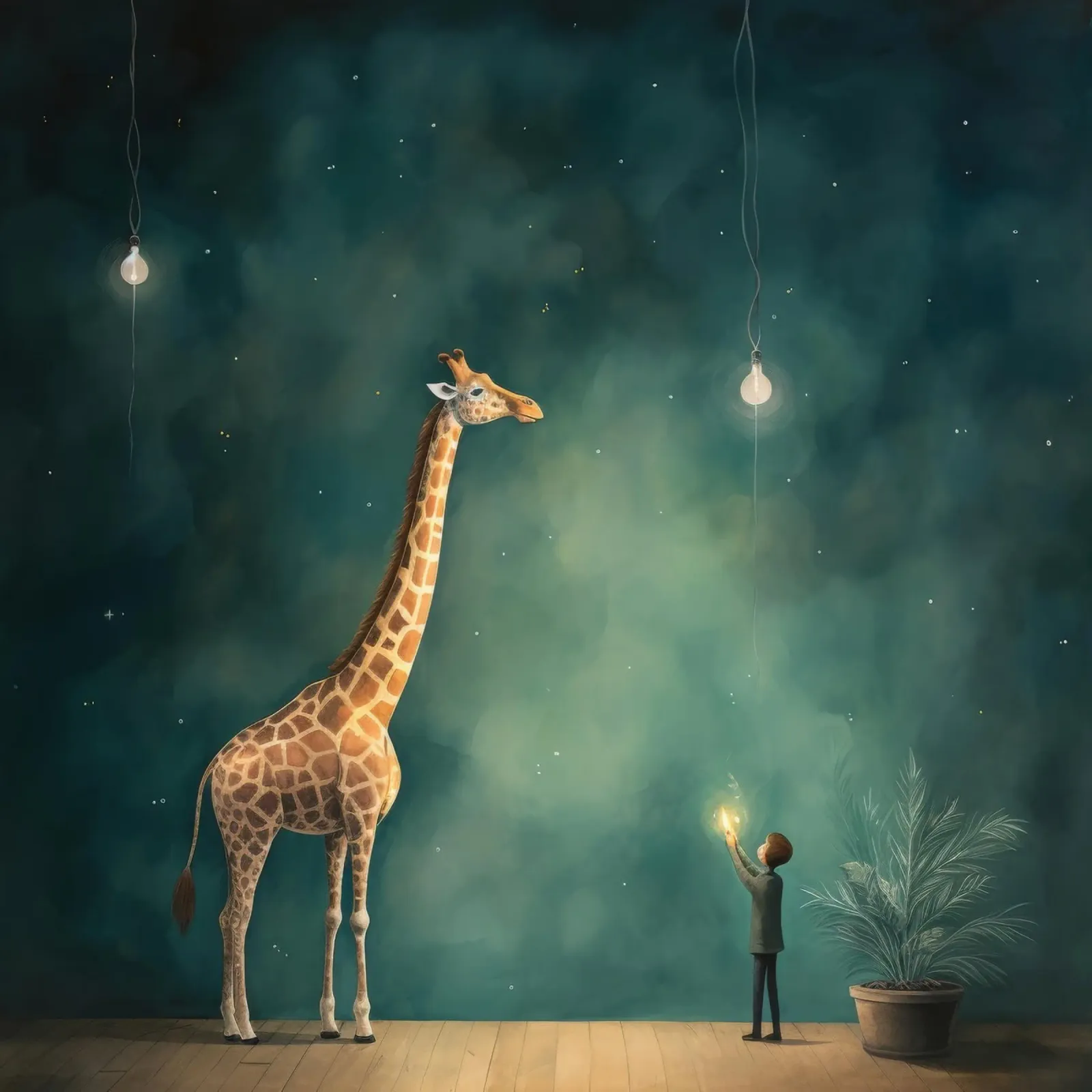 Minimal Giraffe 3 plexiglass da Minimal Animal Art