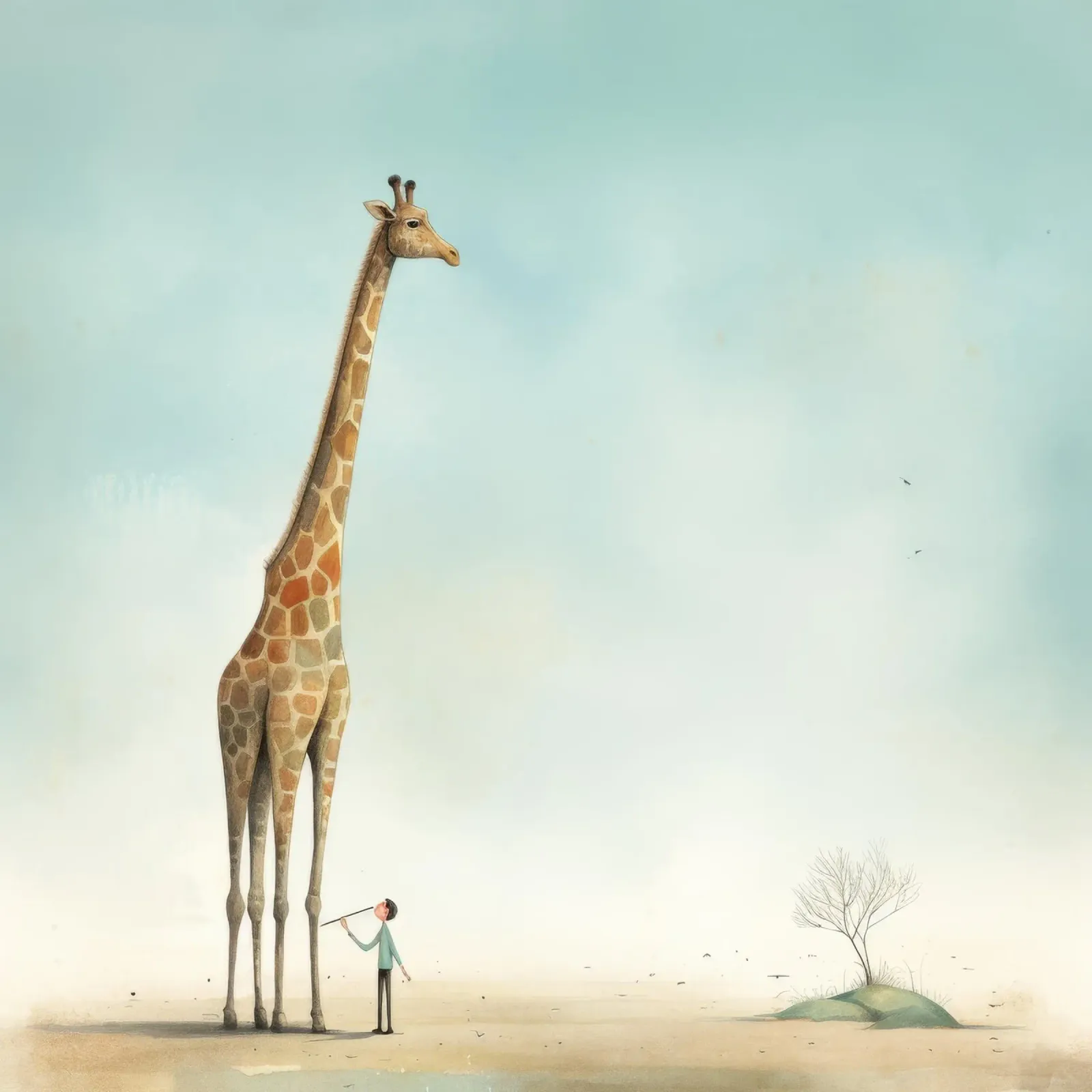 Minimal Giraffe 4 plexiglass da Minimal Animal Art