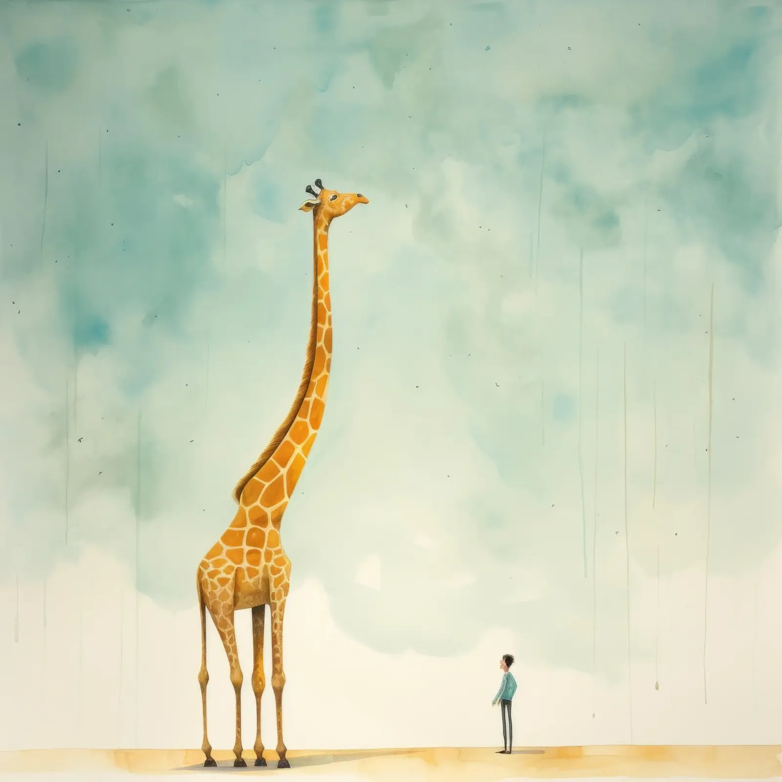 Minimal Giraffe 1 plexiglass da Minimal Animal Art