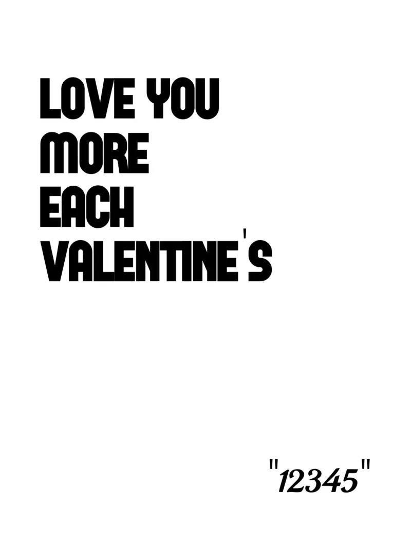 Hou van je elke Valentijn canvas met Baklijst van YV TYPOGRAPHY