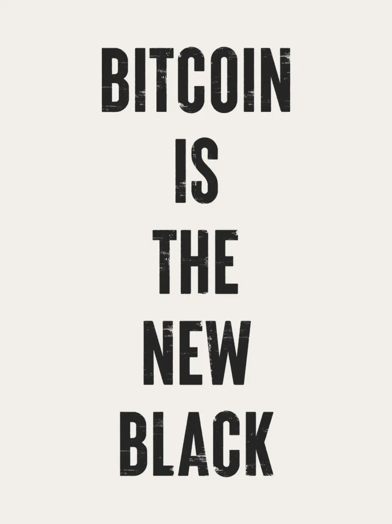 Bitcoin ist das neue Schwarz Hahnemühle von Vintagrafica