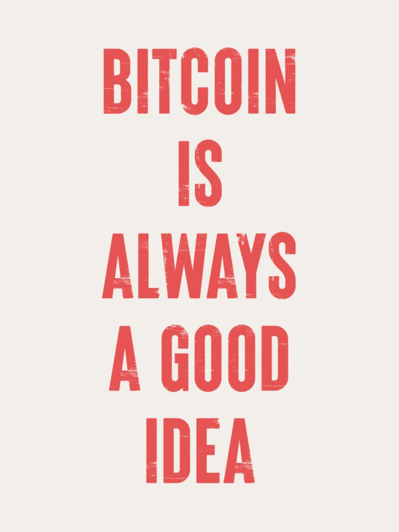 Il Bitcoin è sempre una buona idea plexiglass da Vintagrafica