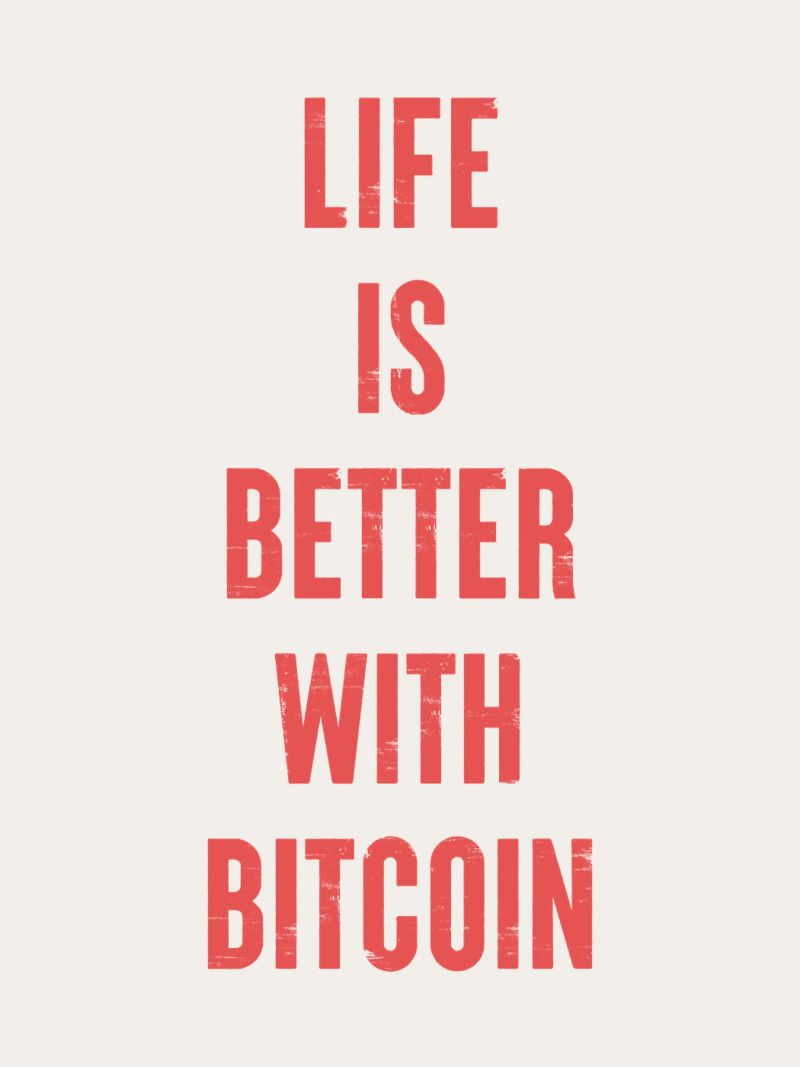Vivere è meglio con Bitcoin poster da Vintagrafica