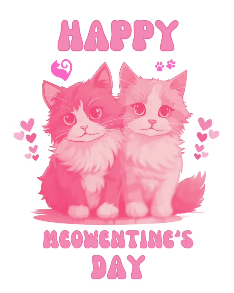 happy meowentine's day grappig art design canvas met Baklijst van onefeelshop