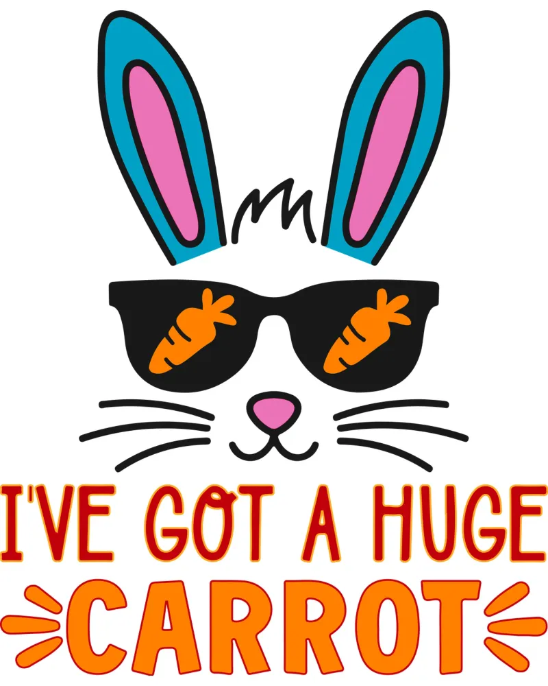ive got a huge carrot, happy easter funny art canvas with Floater frame by onefeelshop