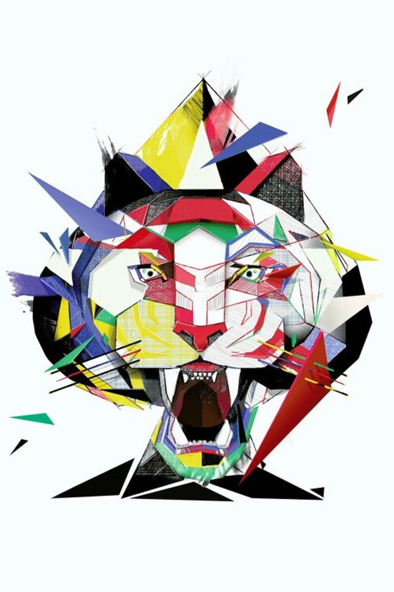 Tiger Spade Playing Card poster da Birgit Palma