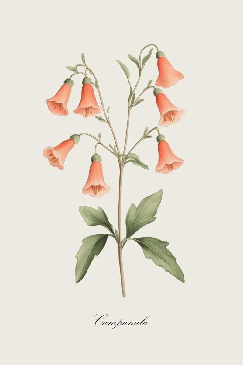 Campanula Campanule pellicola backlit da Melloi Art Print