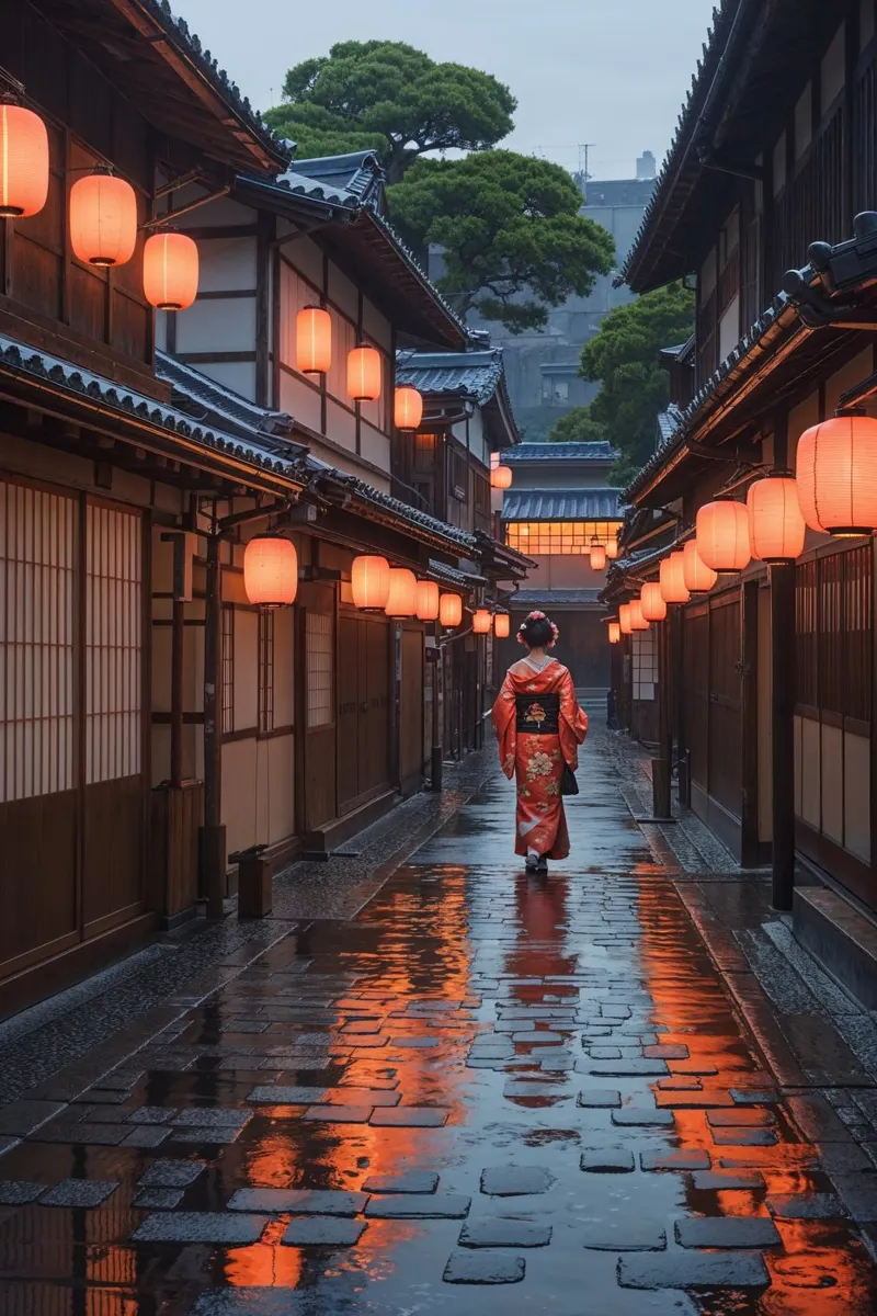 A Geisha’s Journey Through Gion poster da AlbertKlee