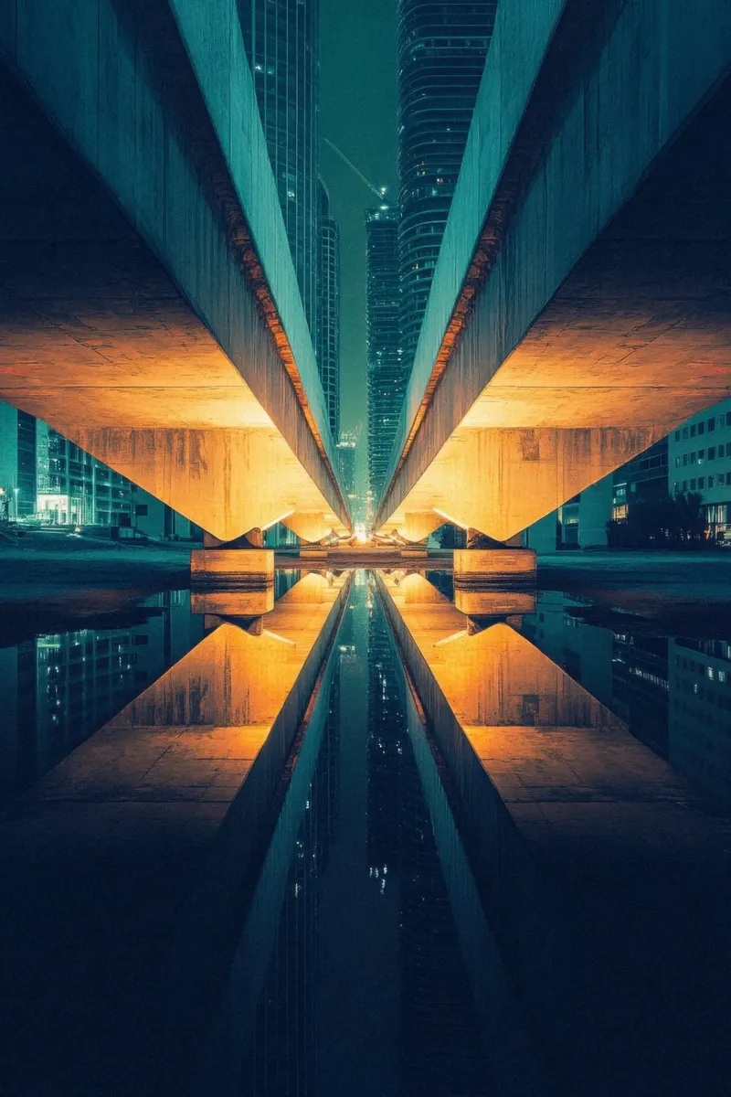 Dubai: sotto i ponti di luce carta hahnemühle da By Night