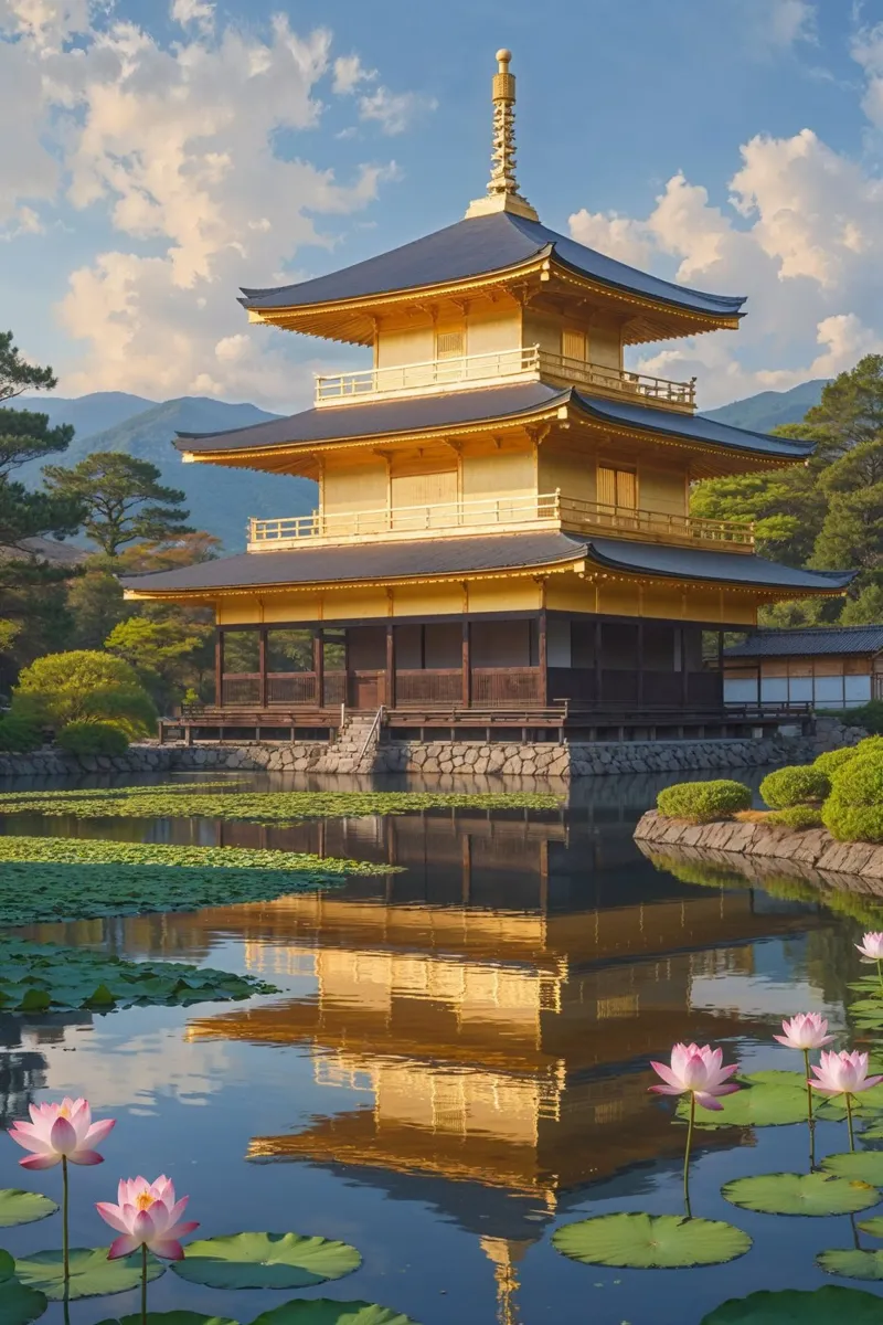 Kyoto’s Golden Pavilion in a Perfect Zen Setting carta hahnemühle da AlbertKlee