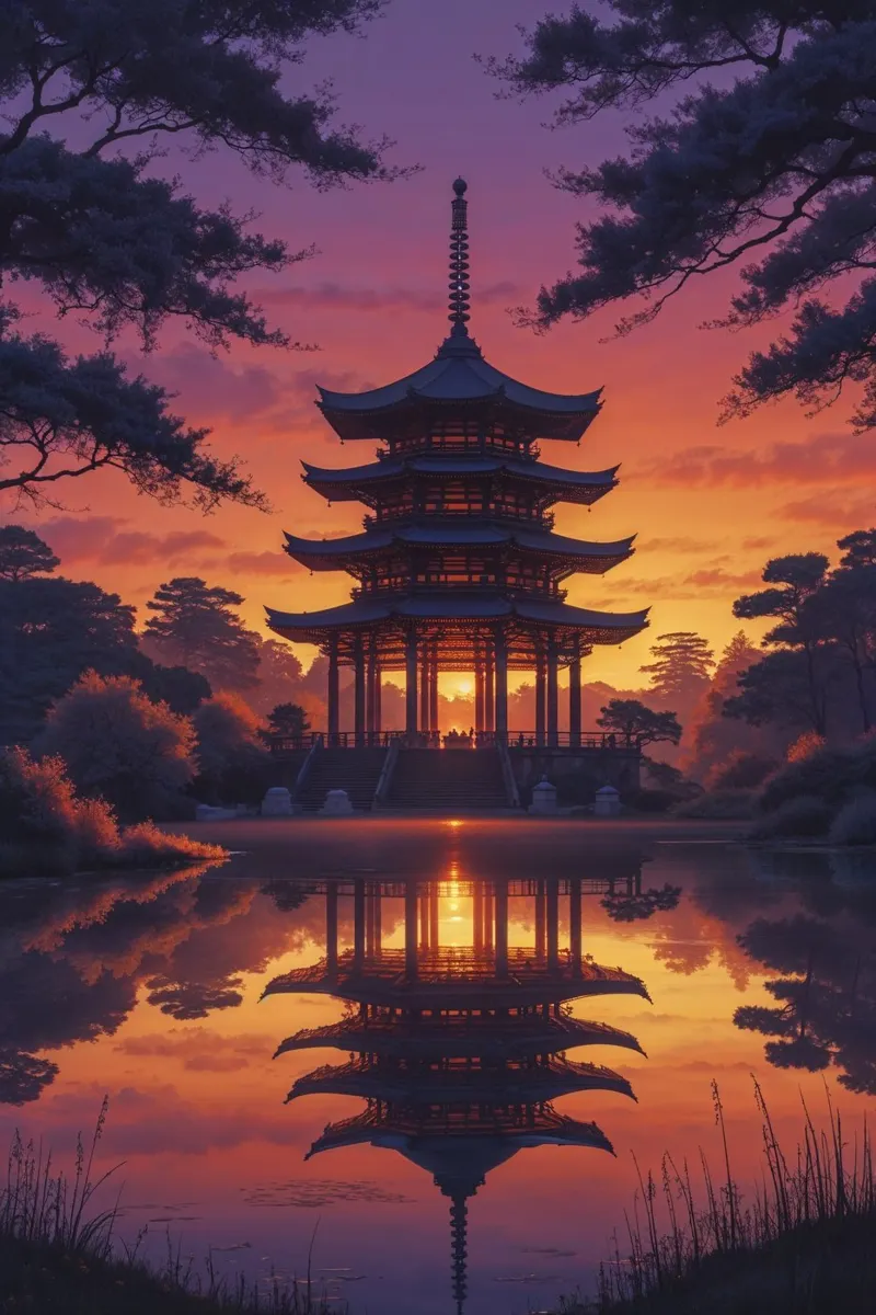 The Illuminated Pagoda of Toji Temple plexiglass da AlbertKlee