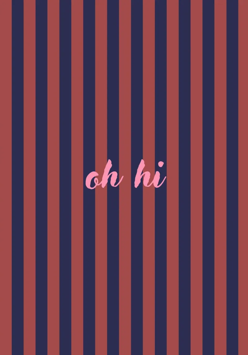 Oh hi poster con telaio in alluminio da Poster Print Studio