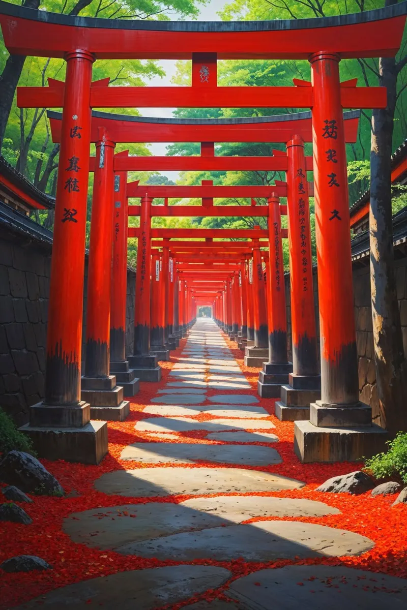 Autumn Colors at Fushimi Inari carta hahnemühle da AlbertKlee