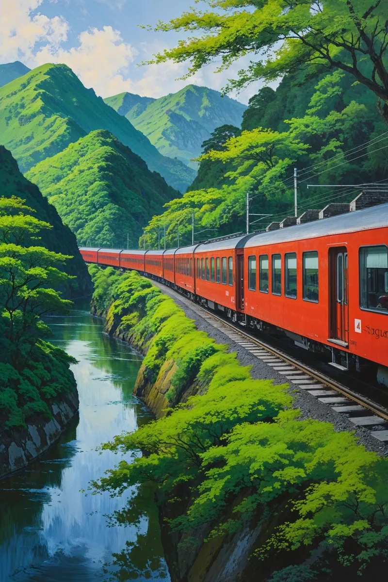 A Journey Through Kyoto’s Verdant Valleys carta hahnemühle da AlbertKlee