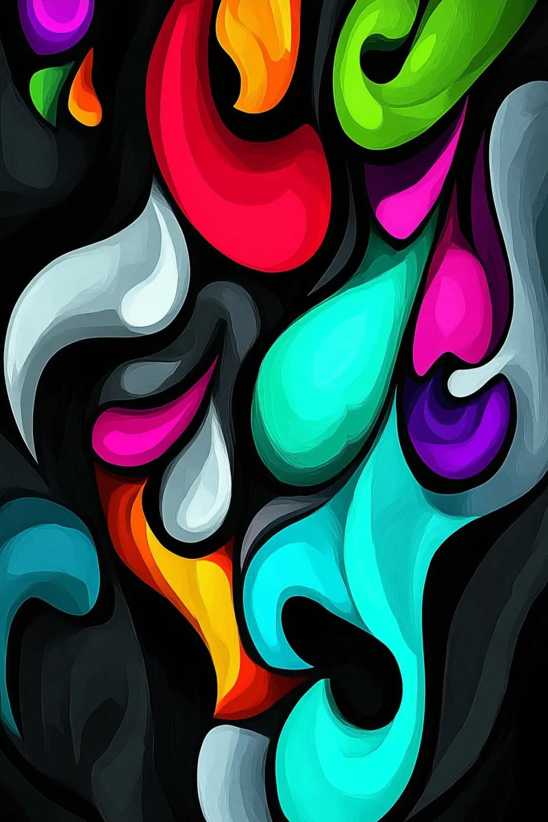 Forme fluide - Una danza di colori nel buio plexiglass da melipo-art
