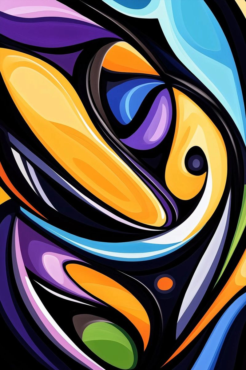Flow of colours - Abstract harmony in motion poster by melipo-art