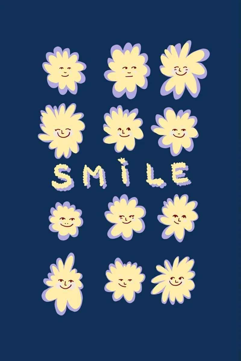 smile sun flowers bright like stars on the dark sky poster with wooden frame by janine.aigner.work