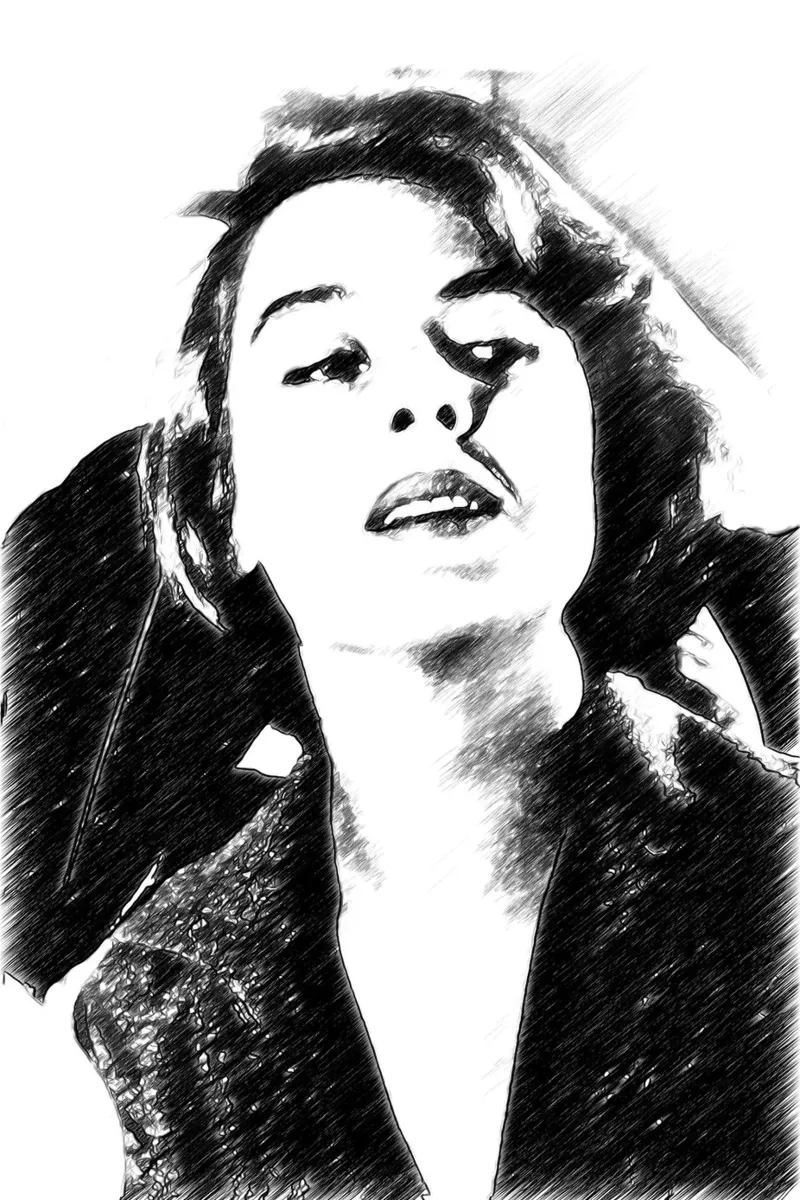 L'attrice Eleonora pellicola backlit da Massimo Frascogna