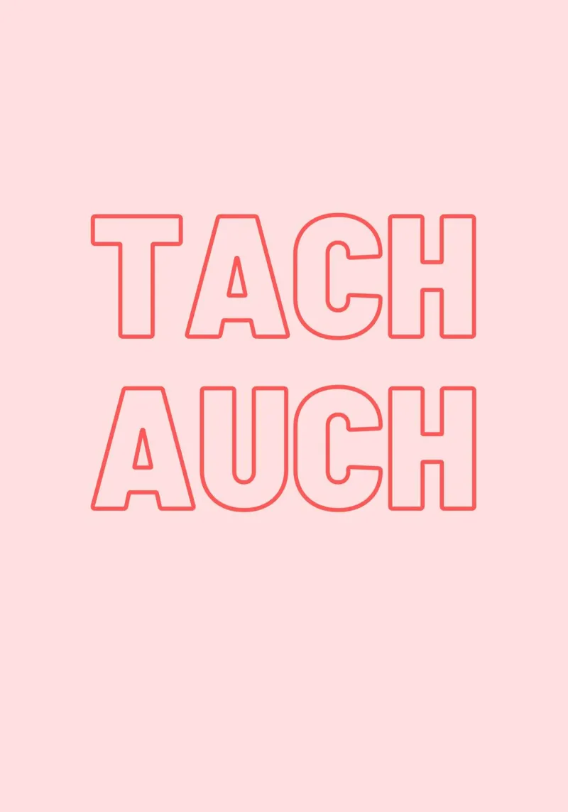 Tach auch - Guten Tag - Begrüßung - rot, rosa hahnemühle de keinkonzept